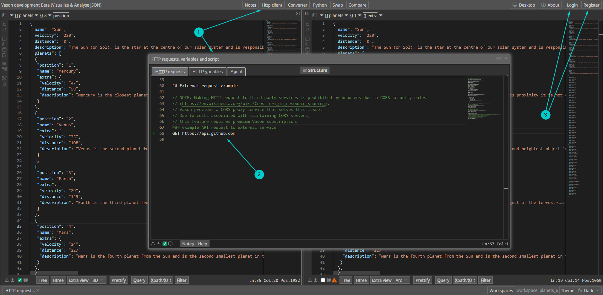 Lightweight online HTTP client