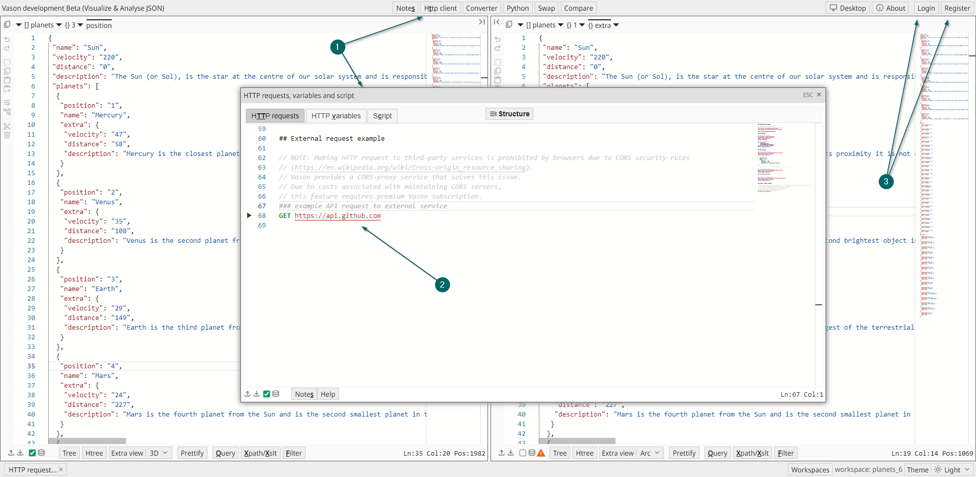 Lightweight online HTTP client