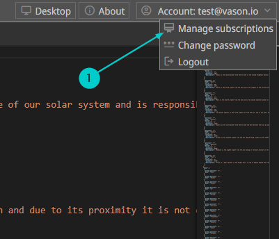 Manage subscriptions