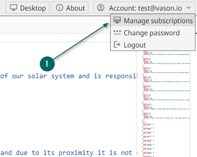 Manage subscriptions