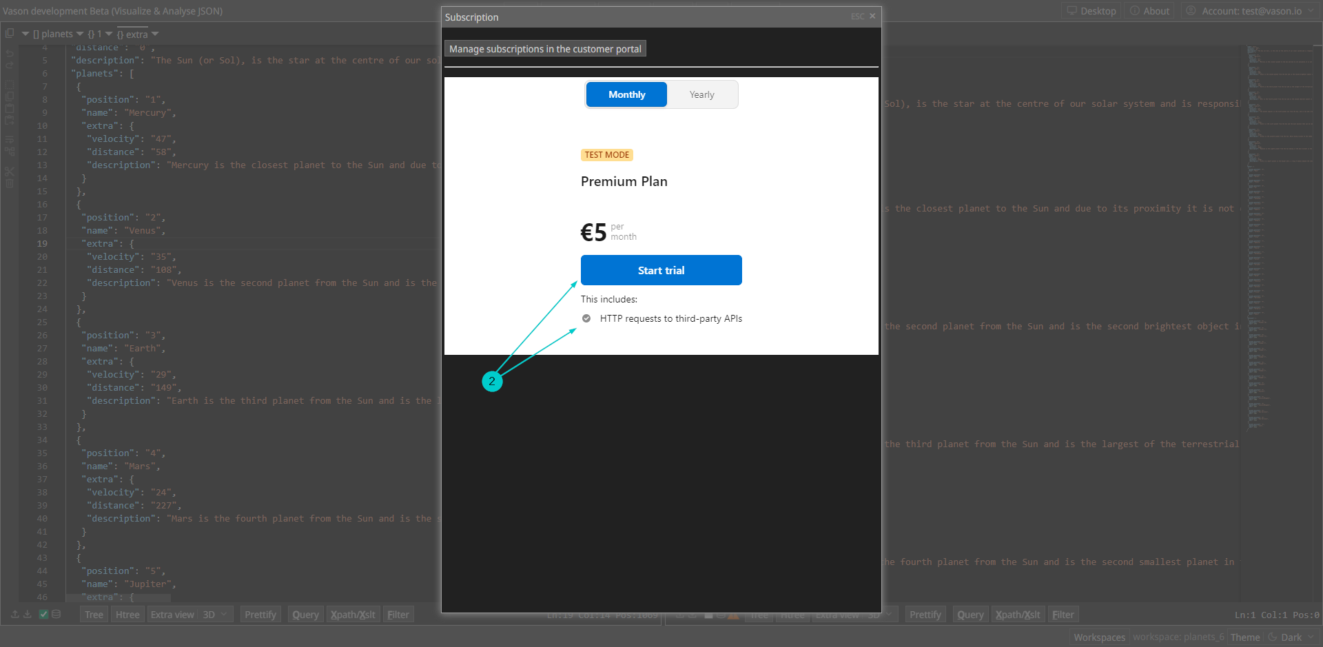 Manage subscriptions