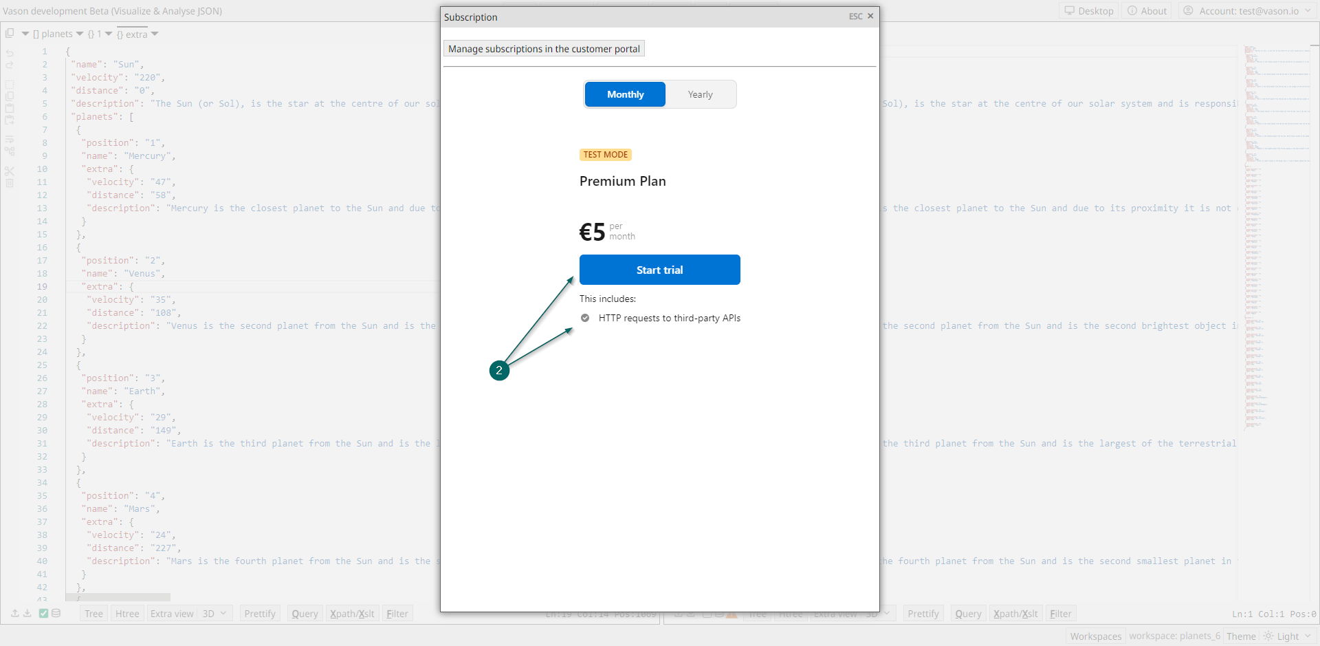 Manage subscriptions
